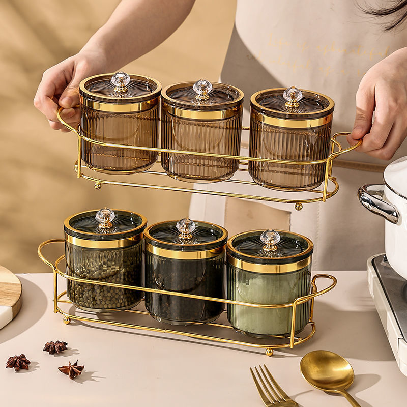 Kitchen Appliances Luxury - Rak penyimpan logam peralatan dapur, wadah