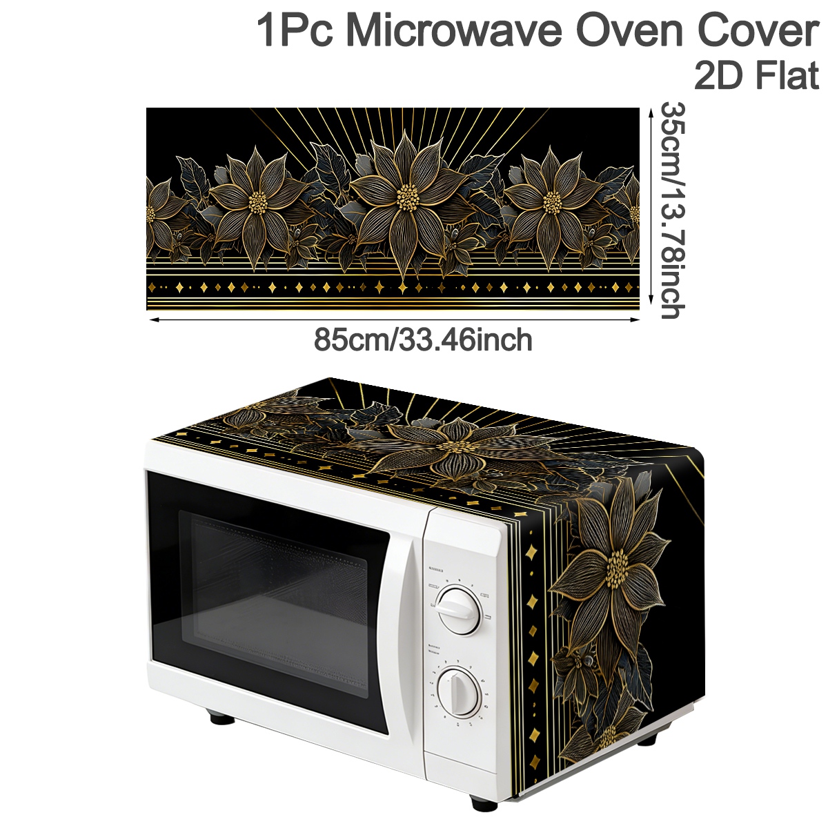 Penutup Debu Microwave Motif B - Kitchen Appliances Luxury ulasan dan harga