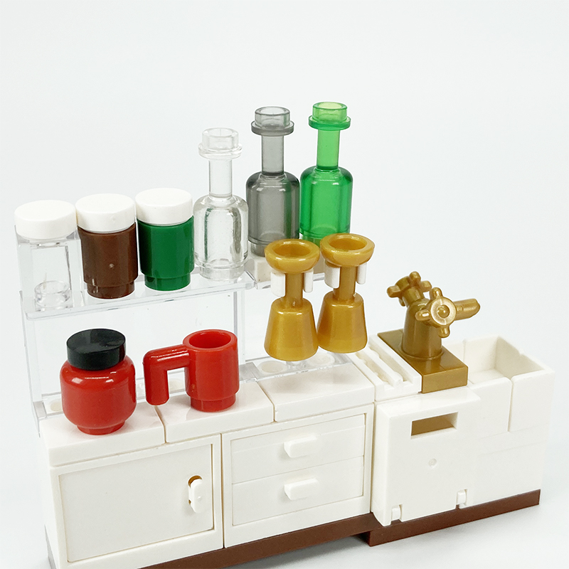 MOC block mainan kreatif peral - Kitchen Appliances Cabinet ulasan dan harga