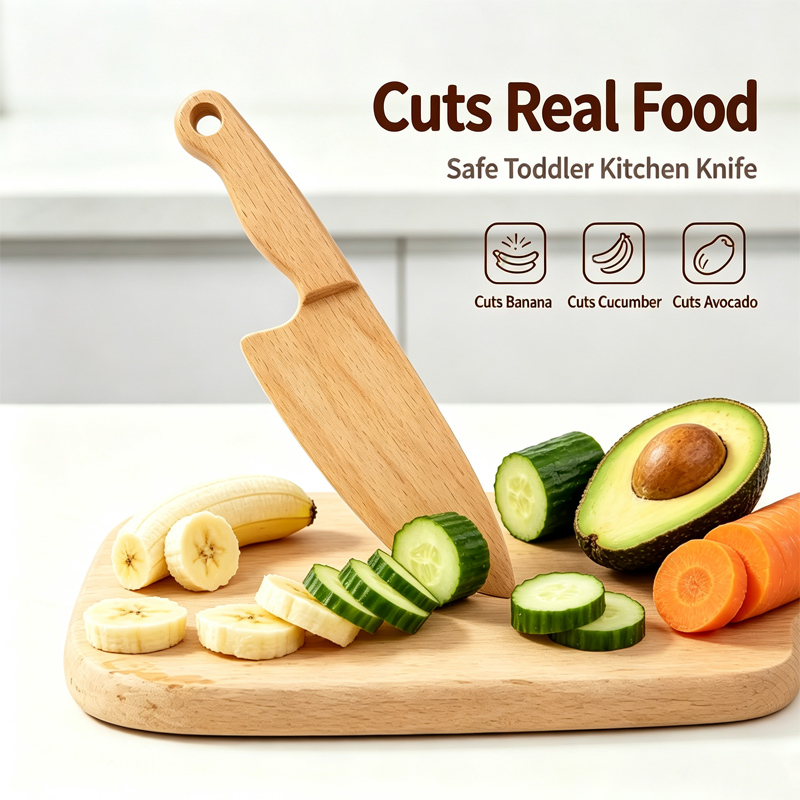 Pisau anak-anak kayu untuk mem - Kitchen Appliances For Kids ulasan dan harga