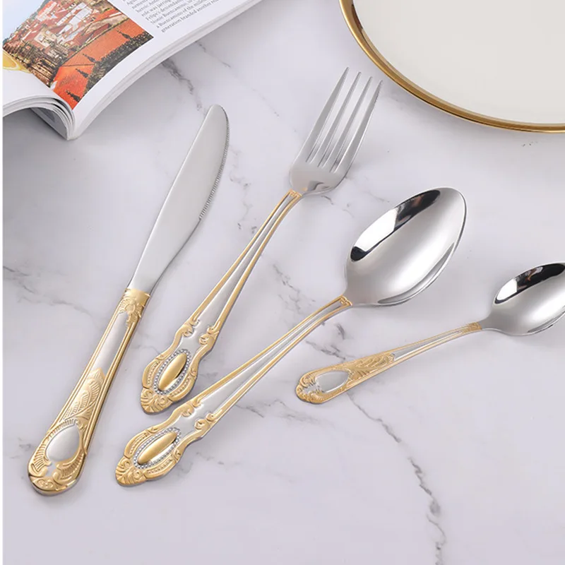 Set Peralatan Makan Emas, Set  - Kitchen Appliances Luxury ulasan dan harga